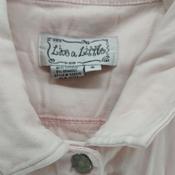 Live a Little Light Pink Jean Jacket - Picture 2 of 6